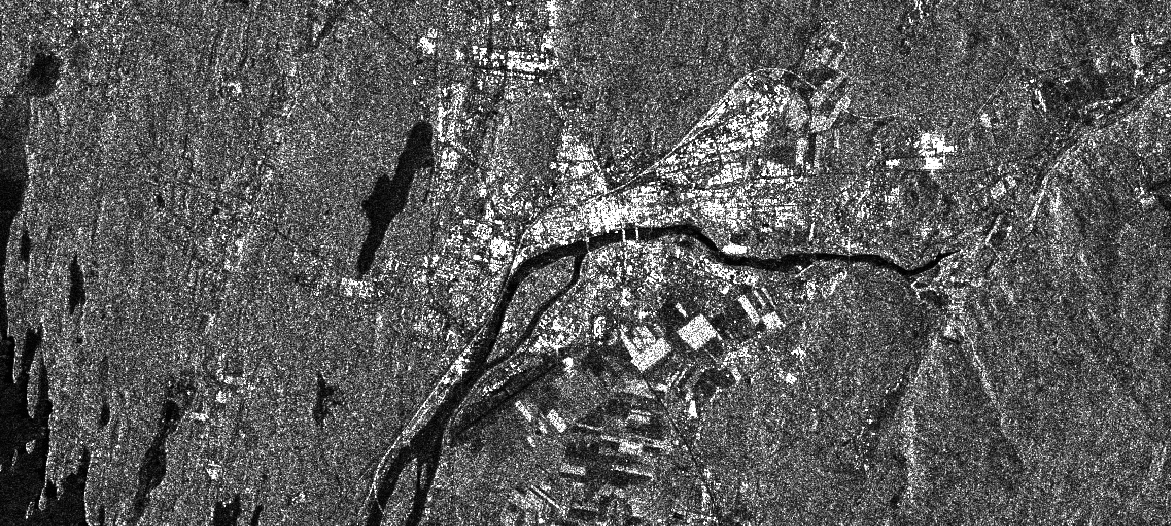 Sentinel-1 radar image from Umeå